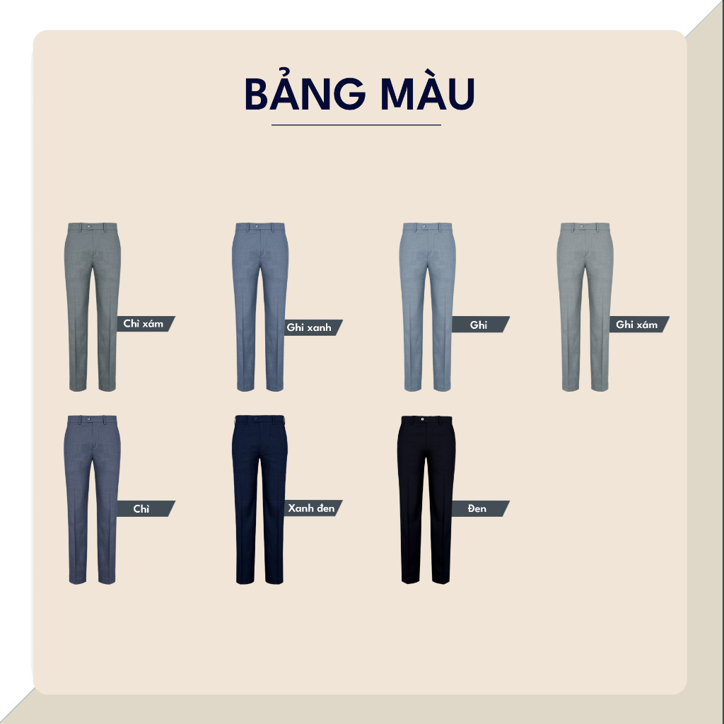 Quần âu nam đẹp cao cấp MASCULINE, Form regula fit, ép ly lạnh giữ nếp sắc nét vĩnh viễn - MFG24.2