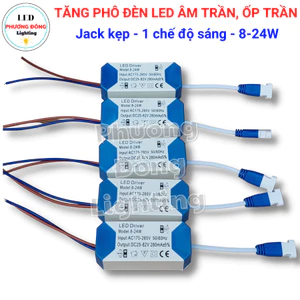 5 Tăng phô 8w - 24w Giắc kẹp, Giắc tròn 1 chế độ