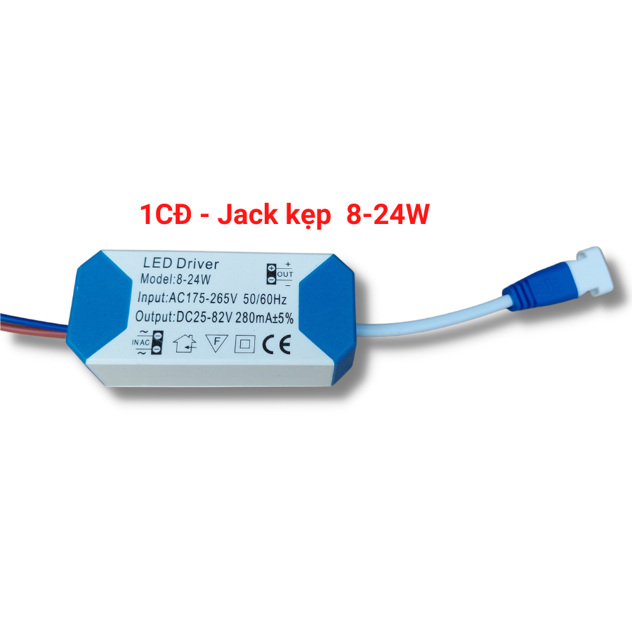 5 Tăng phô 8w - 24w Giắc kẹp, Giắc tròn 1 chế độ