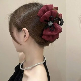 kẹp tóc nơ lưới đính đá dễ thương thời trang A8