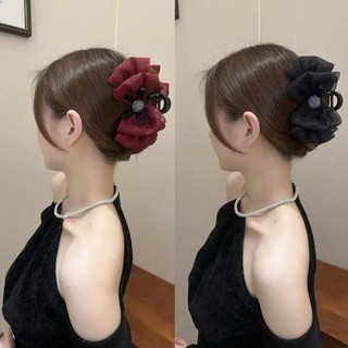 kẹp tóc nơ lưới đính đá dễ thương thời trang A8