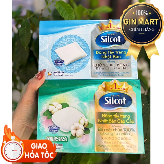 Bông tẩy trang Silcot 82 miếng/ 66 miếng chính hãng | Shopee Việt Nam