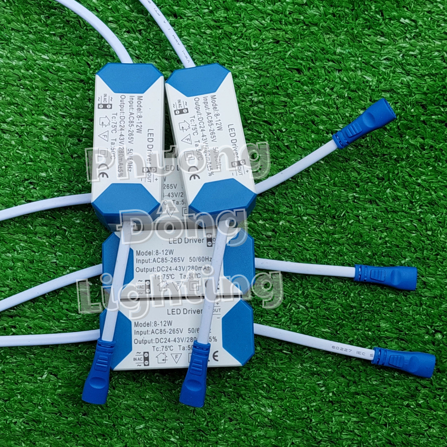 Bộ 5 Tăng phô đèn LED Âm trần Ốp trần - Jack kẹp tròn 3 chế độ 8-12w.