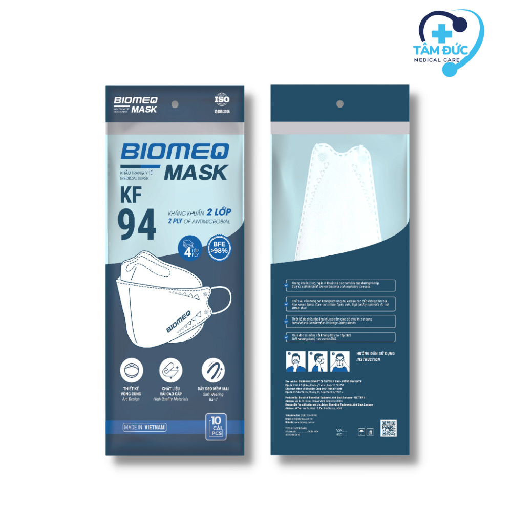 Khẩu trang Biomeq Mask KF94 ( 10c/ túi ) | Shopee Việt Nam