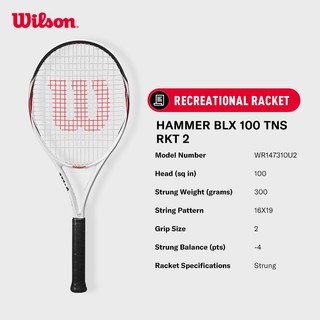 Wilson Hammer BLX 100 Vợt Tennis Đã Căng Dây WR147310U2