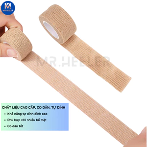 Băng thun y tế tự dính cuộn keo dán thể thao vải co giãn bảo vệ ngón tay chân vết thương M82 SIEU HOT