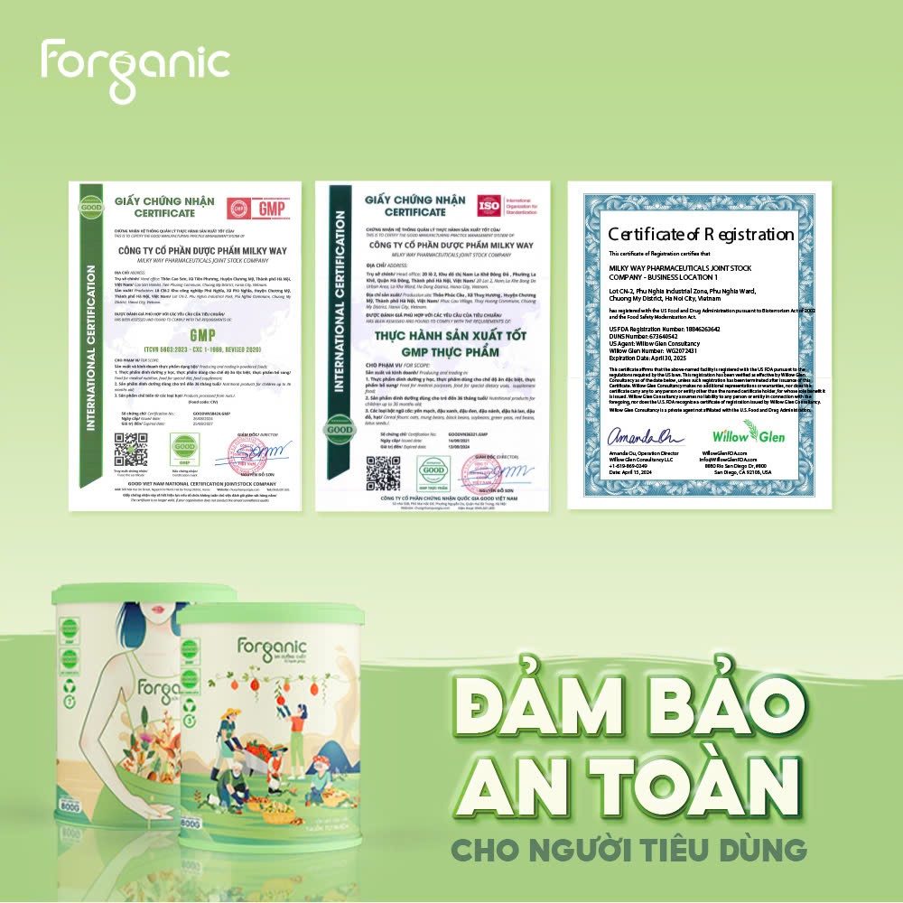 Ảnh Sữa Hạt Forganic Bữa ăn thay thế (Lon 400G) - Dinh dưỡng đủ đầy, Thanh lọc cơ thể 1