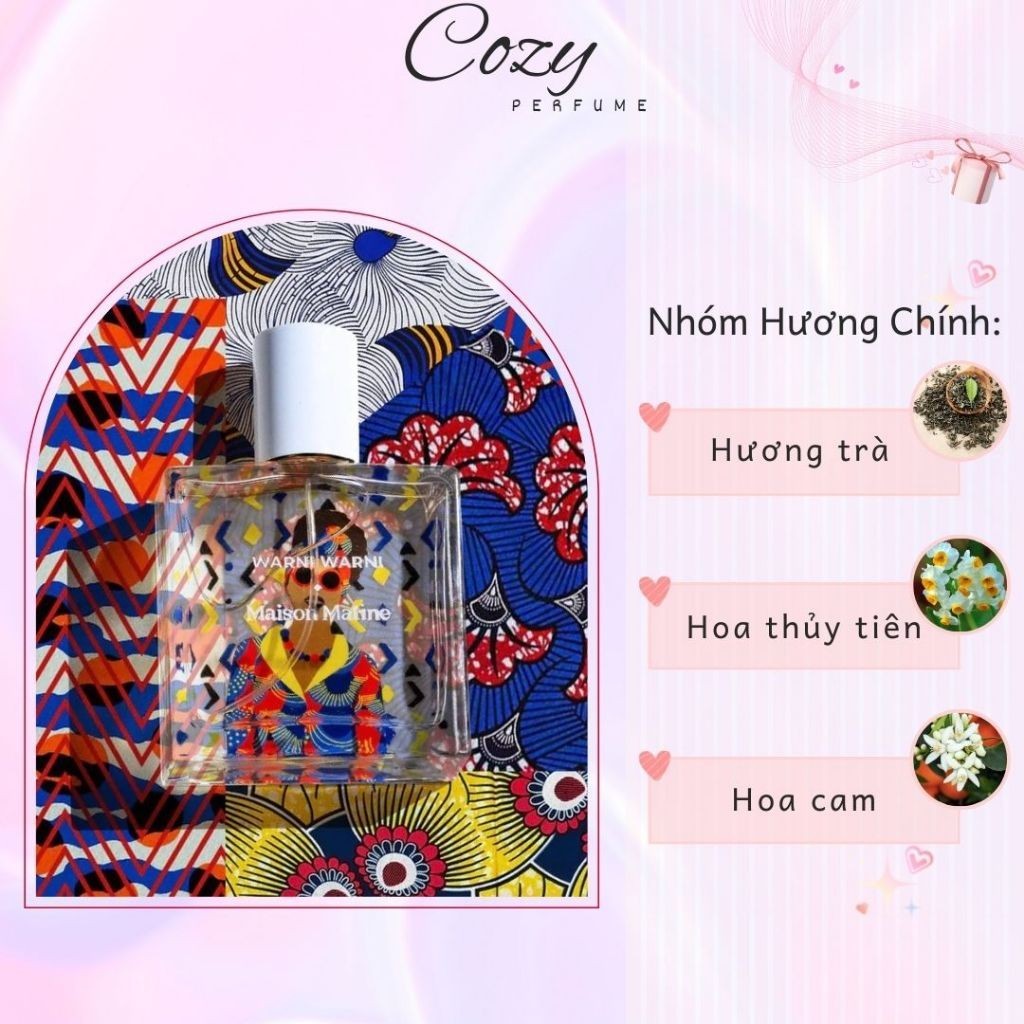 Nước hoa unisex Mais0n Matine Warni Warni Chiết 5ml/10ml Hương thơm Cá tính, Hiện đại - Cozy Perfume