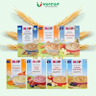 Bột ăn dặm dinh dưỡng Hipp Organic nhũ nhi , Bột Khởi Đầu ,Kiều mạch , Hoa quả, Sữa Bắp 250g