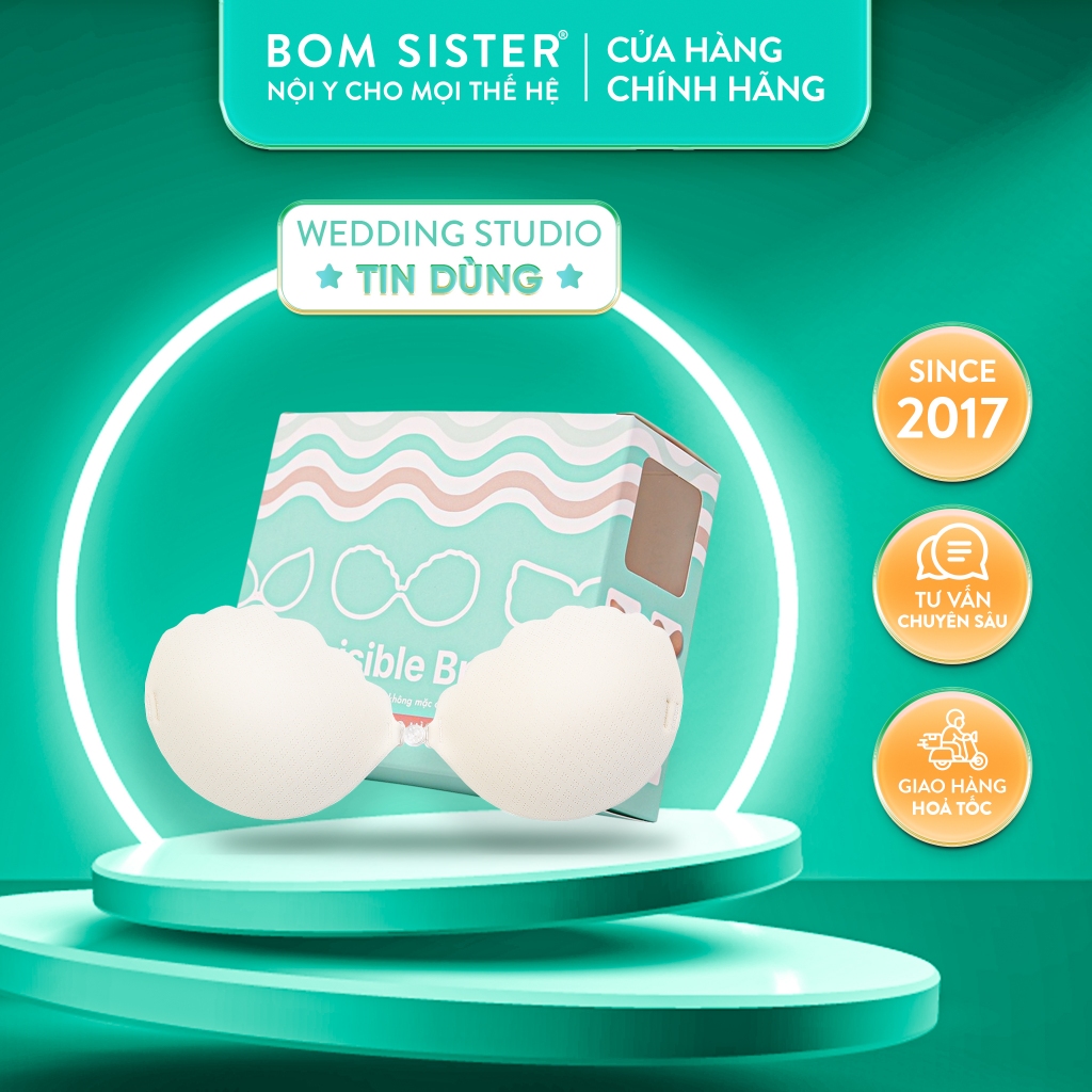 Ảnh Áo dán cài trước tạo khe, áo lót dán vải nâng ngực mút vừa kèm dây trong,chuyên mặc trang phục hở lưng BOM SISTER AD0P45 1