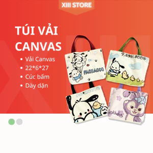 Túi Tote Vải Hoạt Hình, Túi Vải Canvas, Dung Tích Lớn, Dễ Thương, Đa Năng, Tiện Lợi,Túi Vải Dễ Thương