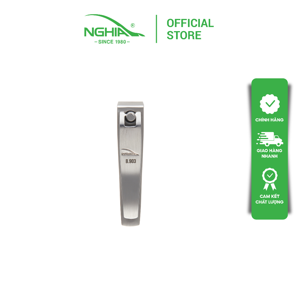 Ảnh Bấm Móng Tay Chân Thép Không Gỉ KỀM NGHĨA B.903 - Lưỡi Bằng (Loại Nhỏ) 4