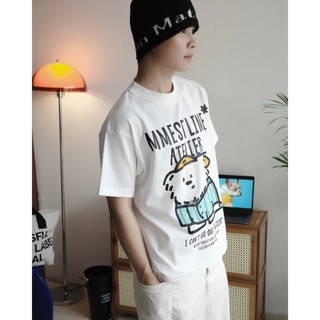Áo thun MMESTLINE "DOODLE DOG" form Boxy in trame lụa vải Premium Cotton