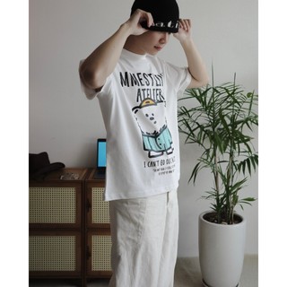 Áo thun MMESTLINE "DOODLE DOG" form Boxy in trame lụa vải Premium Cotton