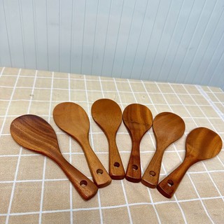 Muôi Vá xới cơm , múc canh bằng gỗ được làm từ gỗ xà cừ nguyên khối - Hùng Home