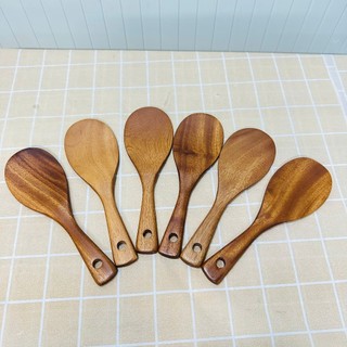 Muôi Vá xới cơm , múc canh bằng gỗ được làm từ gỗ xà cừ nguyên khối - Hùng Home