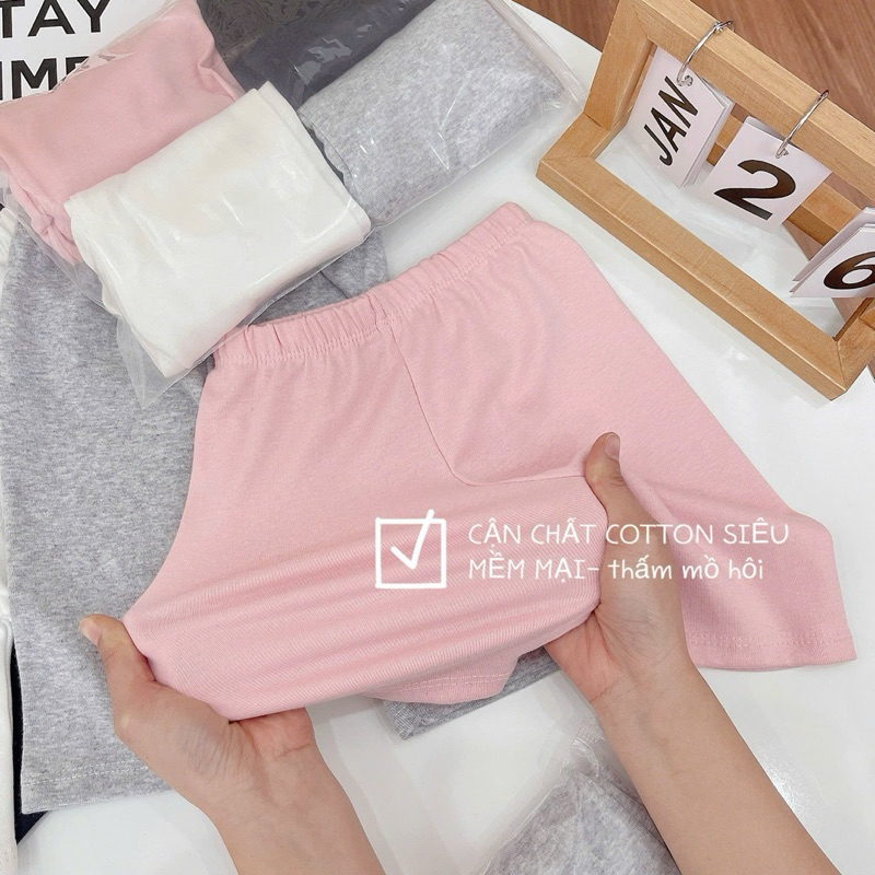 Set 4 quần legging cotton xuất dư quốc dân siêu mềm mại thoải mái cho bé yêu 11-20kg