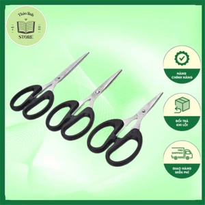 Kéo đen văn phòng, kéo cắt giấy nhỡ 16cm