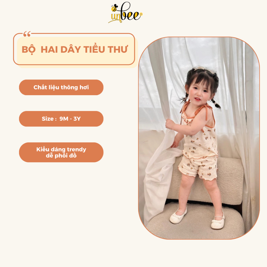 Bộ Hai Dây Unbee Cho Bé Gái Từ 5 Đến 15 Kg