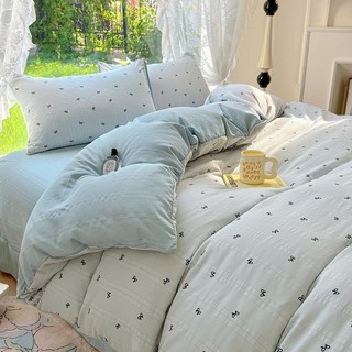 Bộ chăn ga gối Cloudy M2T BEDDING, 1 vỏ chăn mền, 1 drap ga giường và 2 vỏ gối