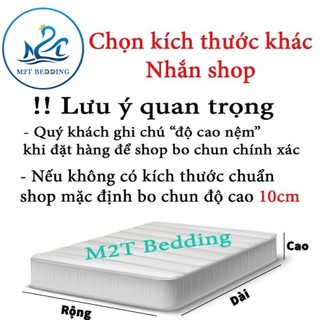 Bộ chăn ga gối Cloudy M2T Bedding drap giường kẻ Hàn Quốc miễn phí bo chun ga giường bọc đệm