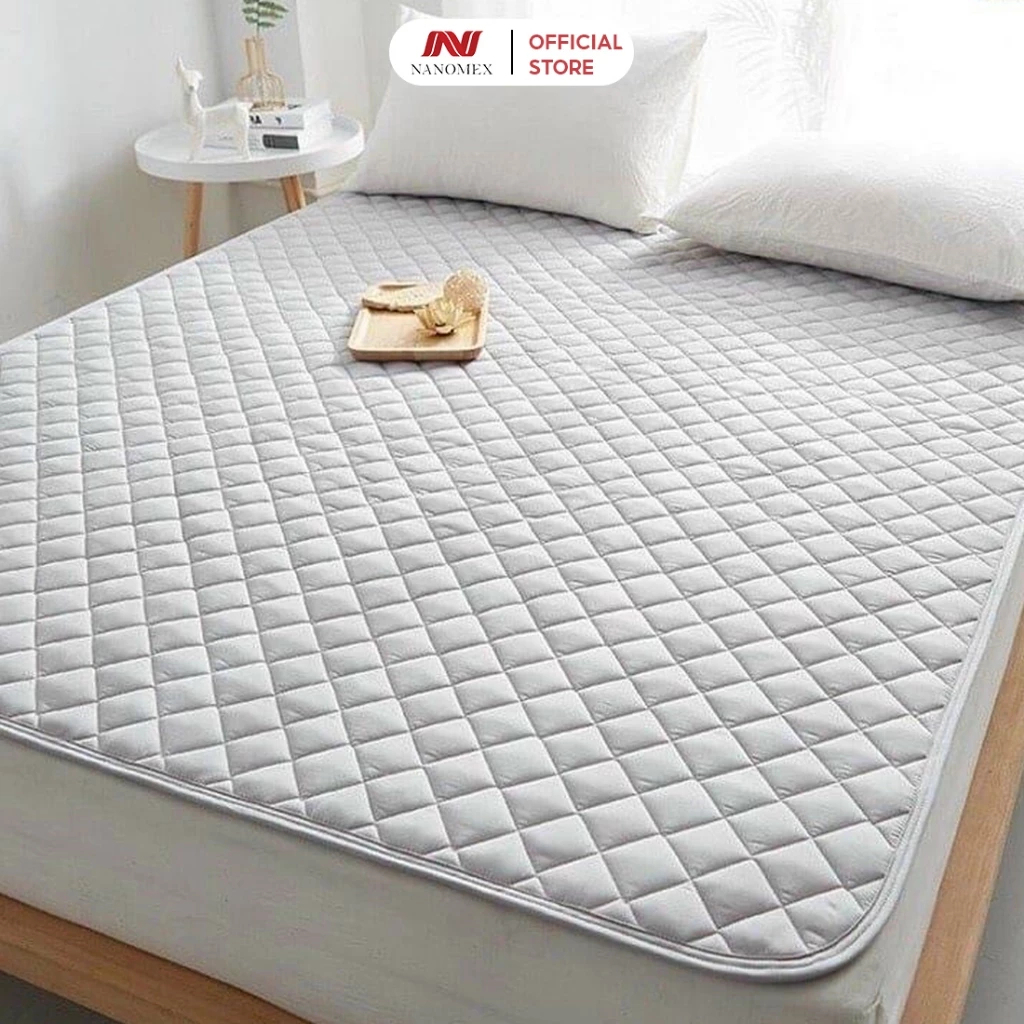Topper Bảo Vệ Đệm Chống Thấm Nanomex, Tấm Trải Nệm 3 Lớp Trần Bông 1m ...