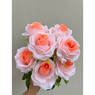 Chùm hoa hồng Hạnh Anh Hàn Quốc 9 bông cao cấp - Hoa giả,hoa lụa