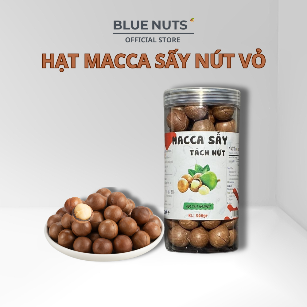 Hạt Macca Tách Vỏ BLUE NUTS - Mắc Ca Nứt Vỏ 500g. Hạt Dinh Dưỡng Cao ...