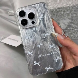 Ốp Lưng iPhone Silicon Nơ Love Ánh Bạc, Chống Sốc,Bảo Vệ Camera - iP 7/8/X/XS/XR/11/12/13/14/15/16/17/Plus/Air/Pro/Max