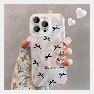 Ốp Lưng iPhone Silicon Nơ Love Ánh Bạc, Chống Sốc,Bảo Vệ Camera - iP 7/8/X/XS/XR/11/12/13/14/15/16/17/Plus/Air/Pro/Max