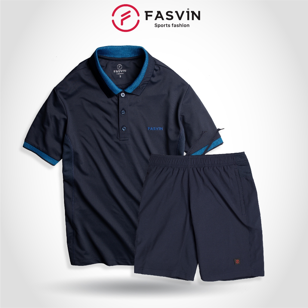 Bộ quần áo thể thao nam FASVIN AB21468.HN chất vải mềm nhẹ co giãn thoải mái