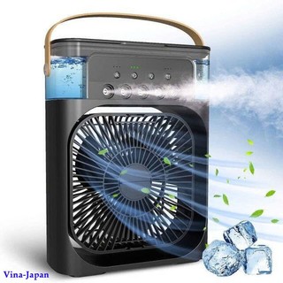 Quạt Điều Hoà Mini Để Bàn, Quạt Phun Sương, Quạt Hơi Nước Tạo Độ Ẩm Sạc Tích Điện 3 Cấp Độ Gió 600ml