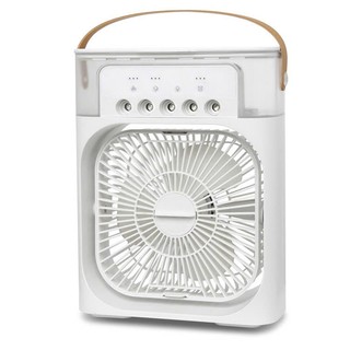 Quạt Điều Hoà Mini Để Bàn, Quạt Phun Sương, Quạt Hơi Nước Tạo Độ Ẩm Sạc Tích Điện 3 Cấp Độ Gió 600ml