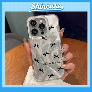 Ốp Lưng iPhone Silicon Nơ Love Ánh Bạc, Chống Sốc,Bảo Vệ Camera - iP 7/8/X/XS/XR/11/12/13/14/15/16/17/Plus/Air/Pro/Max