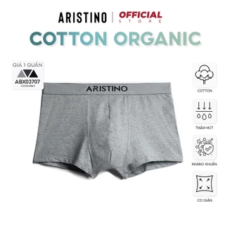 Quần boxer ARISTINO sịp đùi nam cotton cao cấp mềm mịn khử khuẩn thoáng khí, thấm hút tốt - ABX03707