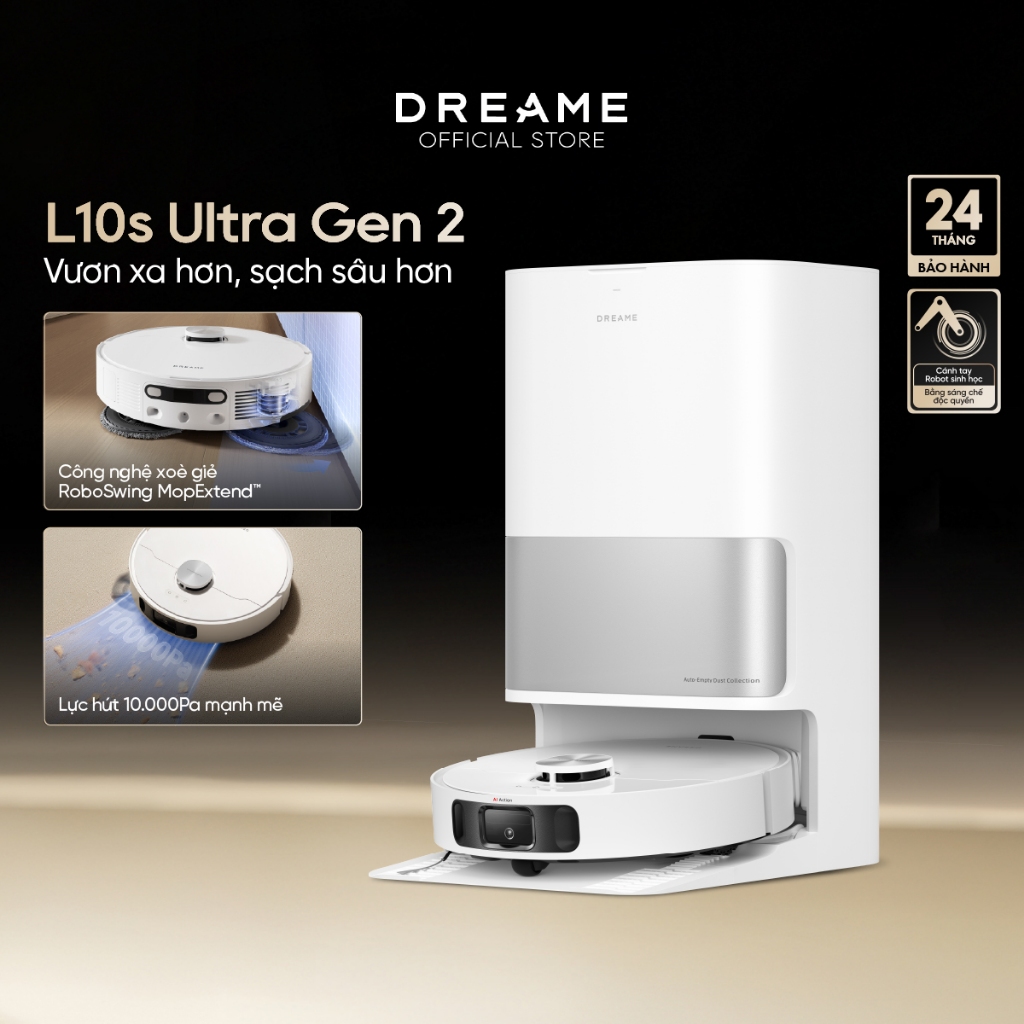 Ảnh Robot lau sàn hút bụi tự làm sạch thông minh Dreame L10s Ultra Gen 2- Bản quốc tế - Bảo Hành 24 tháng 2