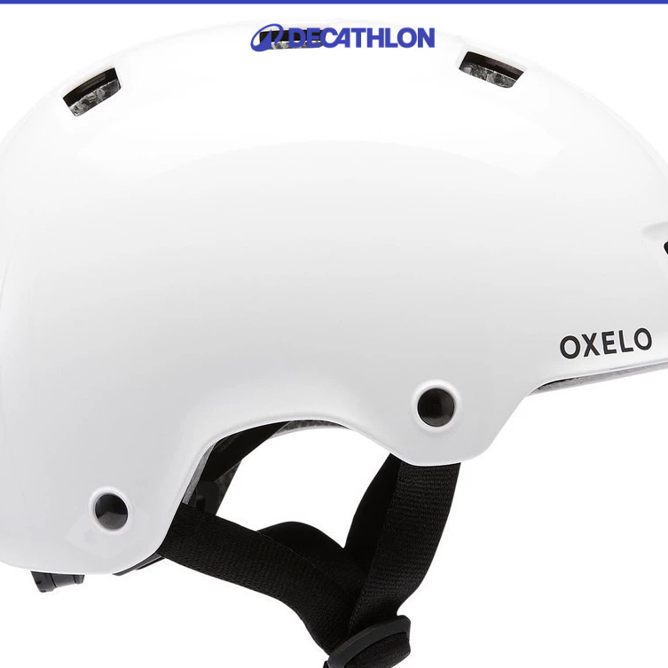 Ảnh Mũ bảo hiểm trượt patin mf500 trắng DECATHLON oxelo mã 8586684 1