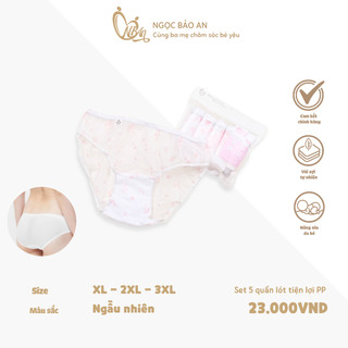 M&B (XL,2XL,3XL) Set 5 Quần lót tiện lợi PP sử dụng 1 lần cho mẹ bầu, mẹ sau sinh, đi chơi xa, du lịch từ 40kg - 70kg