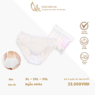 M&B (XL,2XL,3XL) Set 5 Quần lót tiện lợi PP sử dụng 1 lần cho mẹ bầu, mẹ sau sinh, đi chơi xa, du lịch từ 40kg - 70kg