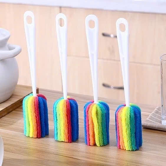 Cây Cọ Rửa Cốc Ly Bình Sữa Đầu Mút Cho Bé, Chất Liệu Bọt Biển 7 Màu Dễ Dàng Làm Sạch Mọi Vết Bẩn