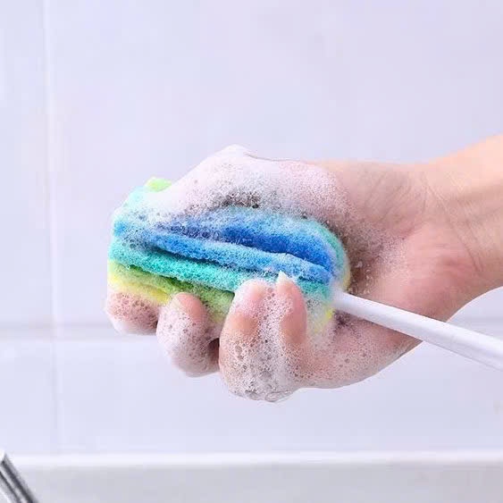 Cây Cọ Rửa Cốc Ly Bình Sữa Đầu Mút Cho Bé, Chất Liệu Bọt Biển 7 Màu Dễ Dàng Làm Sạch Mọi Vết Bẩn