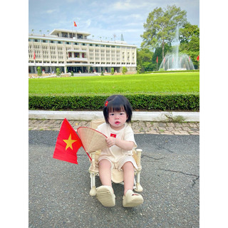 [Loại đẹp] Set 02 kẹp hình lá cờ Tổ Quốc chào mừng ngày Lễ Quốc Khánh/ các dịp lễ lớn của Đất Nước