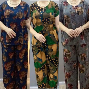 Đồ Bộ Trung Niên Cho Mẹ Yêu, Chất Lanh Lụa hàn châu Mềm Mát