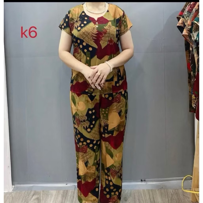 Đồ Bộ Trung Niên Cho Mẹ Yêu, Chất Lanh Lụa hàn châu Mềm Mát