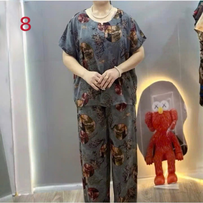 Đồ Bộ Trung Niên Cho Mẹ Yêu, Chất Lanh Lụa hàn châu Mềm Mát