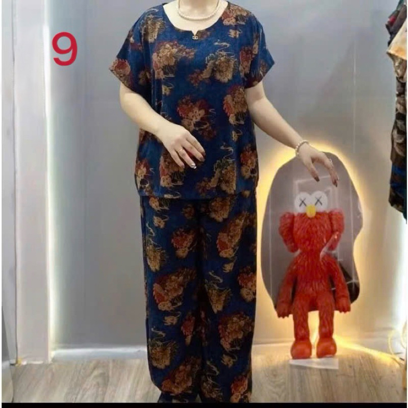 Đồ Bộ Trung Niên Cho Mẹ Yêu, Chất Lanh Lụa hàn châu Mềm Mát
