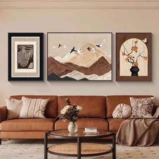 7 Mẫu Set 3 Tranh Treo Tường Trừu Tượng Tone Màu Trầm - Tranh Canvas Nghệ Thuật Decor Phòng Ngủ, Phòng Khách, Homstay