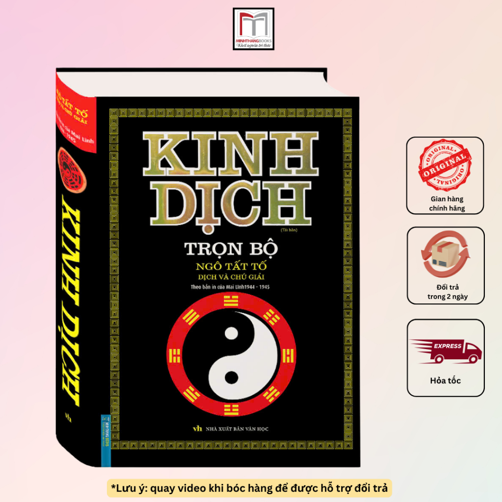 Ảnh Sách - Kinh dịch trọn bộ đen (Ngô Tất Tố dịch và chú giải) - bìa cứng 1