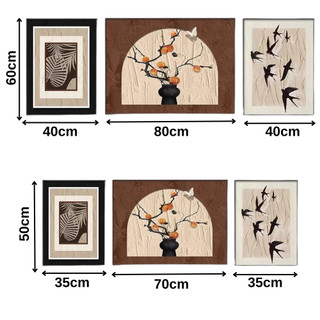 7 Mẫu Set 3 Tranh Treo Tường Trừu Tượng Tone Màu Trầm - Tranh Canvas Nghệ Thuật Decor Phòng Ngủ, Phòng Khách, Homstay