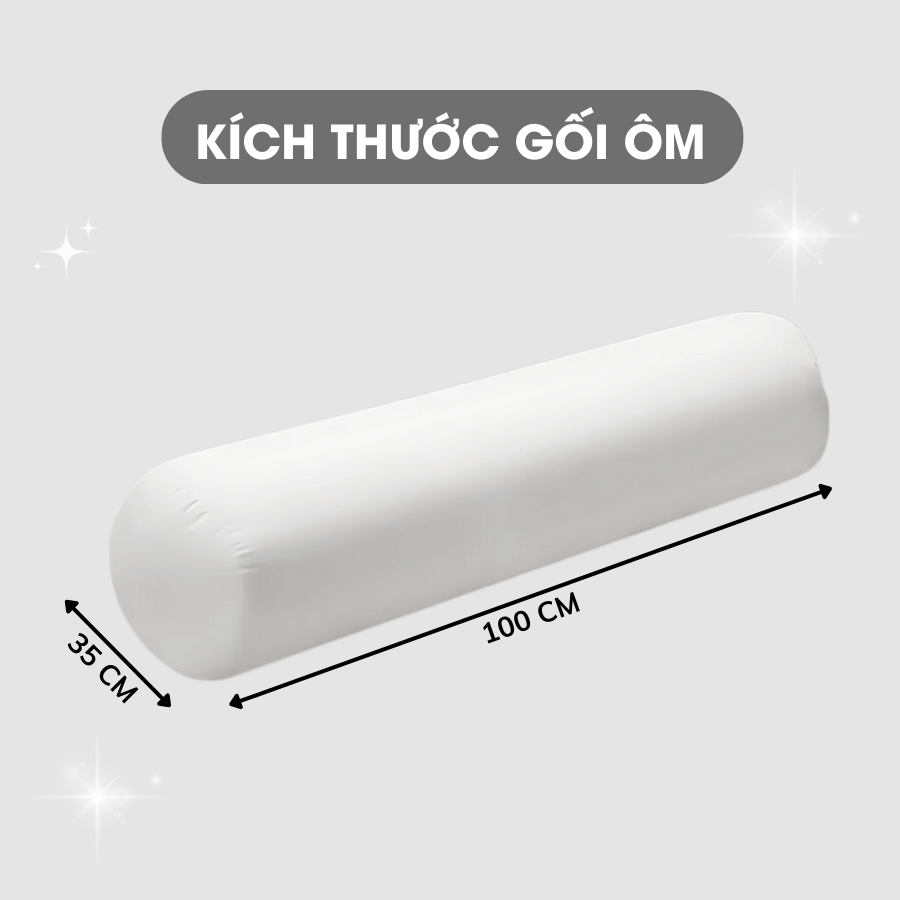 Ảnh Ruột Gối Ôm Lông Vũ Cao Cấp KT 35x100cm Kèm Túi Đựng Sang Trọng Mềm mại Thoáng Mát Kháng Khuẩn Chống Xẹp Êm Ái Ngủ Ngon 3